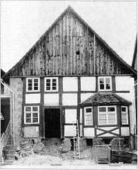 Das Haus Uhlmann vor dem Umzug ins Freilichtmuseum in Detmold  