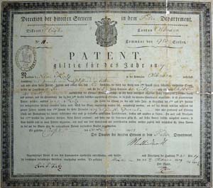 Patent für den Schlachter Levi Katz, 30.12.1808  