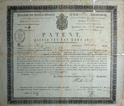 1808 erhielt Levi Katz das Patent, das ihm erlaubte, in Albaxen als Schlachter zu arbeiten  