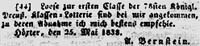 Wochenblatt für den Kreis Höxter, Nr. 21, 26.5.1838, ähnlich auch in den folgenden Jahren  