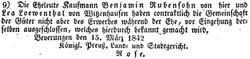 Paderbornsches Intelligenzblatt, 23.3.1842  