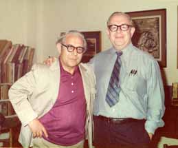 Otto (Jacob) und Rudy Pins in den 1970er Jahren bei einem Treffen in Israel  