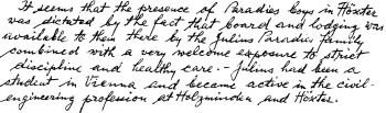Aus einem Brief von Rudolf Alexander Paradies vom 19.11.1991  
