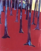 Wald I. 1994. Öl auf Hartfaser. 92x72