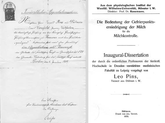 Approbationsschein und Titelblatt der Dissertation  