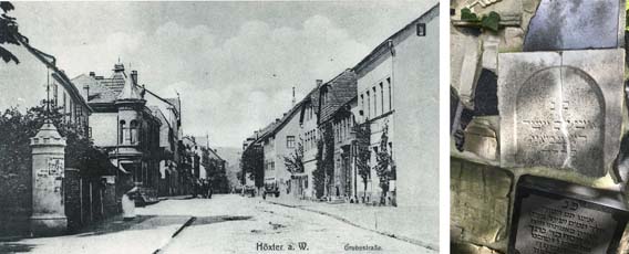 Das Haus von Heinemann Löwenherz, Grube 6 (2. v.r.) und Fragment seines Grabsteins Das Haus von Heinemann Löwenherz, Grube 6 (2. v.r.) und Fragment seines Grabsteins