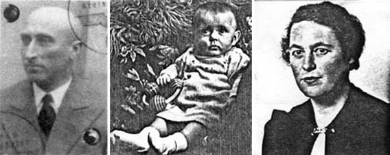 Wilhelm (Willi) Kleeberg, seine Tochter Channa und seine zweite Frau Jenny geb. Plaut  