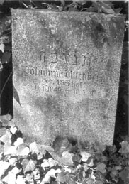 Grabstein für Johanna Dillenberg  