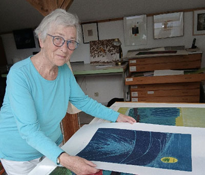 Ingrid Moll-Horstmann in ihrem Paderborner Atelier im Herbst 2025. Foto Elisabeth Brügger Ingrid Moll-Horstmann in ihrem Paderborner Atelier im Herbst 2025. Foto Elisabeth Brügger