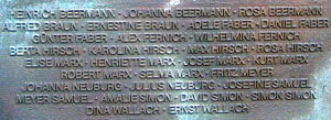 Gedenktafel mit den Namen von Julius und Johanna Neuburg in Linz a. Rhein  