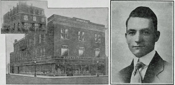 Das Geschäft Rosenberg in Granite City und der Sohn William, 1924  