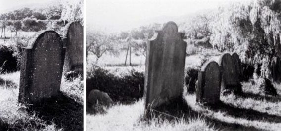Die Grabsteine von Jacob Rubensohn und seiner zweiten Frau Johanna auf dem jüdischen Friedhof in Beverungen, @ Leo Baeck Institut *  