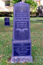 Der Grabstein von Goldine Michaelis auf dem jüdischen Friedhof in Höxter  