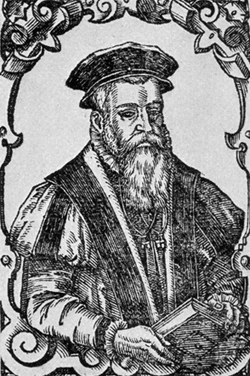 Anton Heisterman,  1564–1568 Professor in Marburg, gest. 12.9.1568 (Kupferstich, Franckesche Sammlung, Halle)  