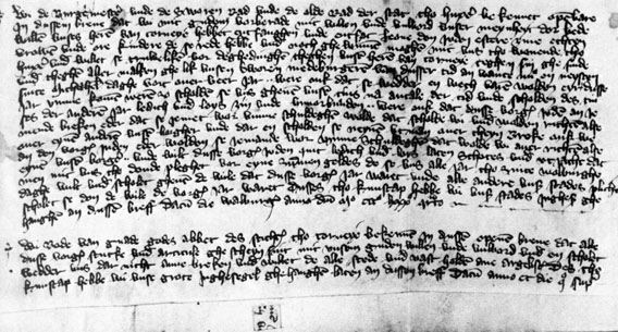 Schutzbrief für den Juden Leone vom 1.4.1384.  