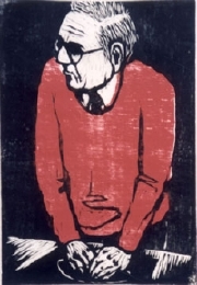 Self-Portrait with Red Sweater. 1996. 2 Druckstöcke. 568 x 388 mm